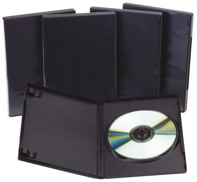 Q-Connect® KF02211 DVD Leerhüllen - Hardbox für 1 DVD inkl. Booklet