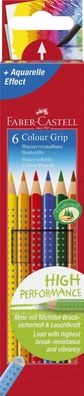 Faber-Castell 112406 Buntstift Colour GRIP - 6 Farben sortiert, Kartonetui