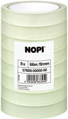 Nopi 57889-00000-00 Klebefilm NOPI® transparent, PP, unsichtbar, Bandgröße (L x ...