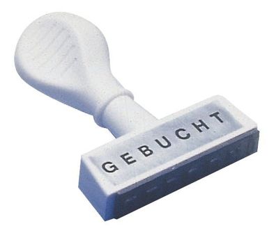 Wedo 193 12 Stempel Text Gebucht - Abdruck 45 mm