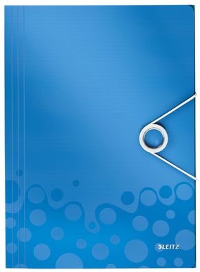 Leitz 4599-00-36 Eckspannermappe WOW A4 PP blau metallic(T)