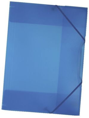 Folia 6994 Sammelmappe mit Gummiband, DIN A3, transparent, blau