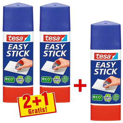 tesa 57047-00000-00 ecoLogo Easy Stick Klebestift Promo-Pack 3 x 25 g(T)