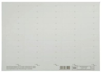 Elba 100555644 vertic® Beschriftungsschild für Registratur, 58 x 18 mm, weiß, 50 ...