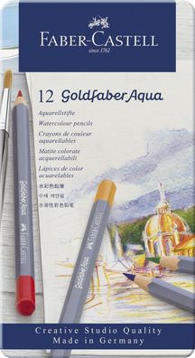 FaberCastell 114612 Goldfaber Aqua Aquarellstift 12er Metalletui(P)