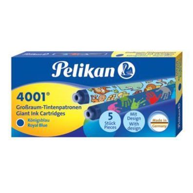 Pelikan® 338236 Tintenpatrone 4001® GTP/5, königsblau, Etui mit 5 bunt bedruckten ...