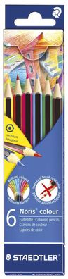 Staedtler® 185 C6 Farbstift Noris® colour - 3 mm, Kartonetui mit 6 sortierten Farben