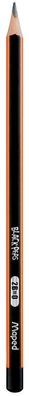 Maped M850022 Bleistift BLACK'PEPS, 2B, schwarz/ orange