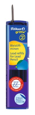 Pelikan 960476 griffix® Minen für Bleistift 2 mm HB schwarz Pack mit 3 Stück(P)