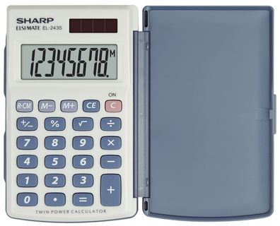 SHARP EL-243 S Taschenrechner Solar-/ Batteriebetrieb(T)