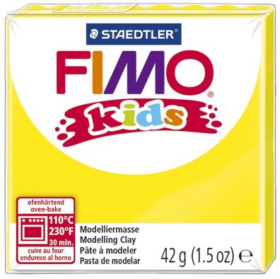 FIMO 8030-1 kids Modelliermasse, ofenhärtend, gelb, 42 g(PL)