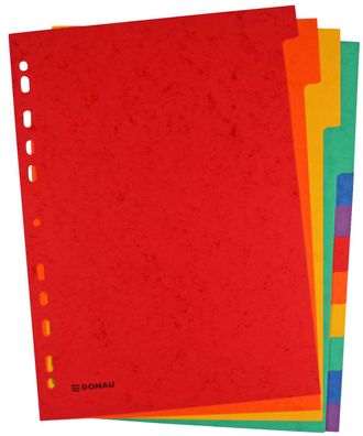 DONAU 8671012-99 Register - blanko, Karton, A4, 12 Blatt, 6-farbig