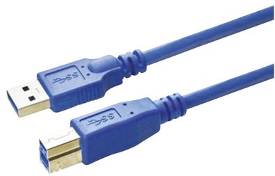 Drucker-Anschluss-Kabel 1,8 m USB 3.0, blau