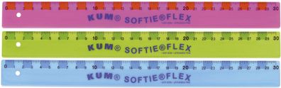 KUM® 225.02.19 Lineal Kunststoff SOFTIE®FLEX - 30 cm, flexibel, sortiert