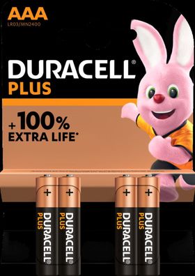 Duracell 018457 4 Duracell Batterien PLUS Micro AAA 1,5 V