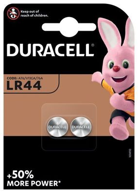 Duracell 504424 Knopfzellen LR44 1,5 V 2St.