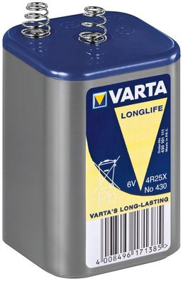 Varta 48088 Longlife 4R25X (430) Zinkchlorid Batterie 6 V