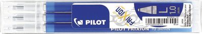 Pilot BLSRF10-L-S3-E Tintenrollermine FriXion BLS-FR10 - 0,5 mm, blau, 3er Pack