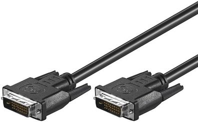 Goobay 68084 DVI-D Full HD Kabel Dual Link, Nickel, 5 m, Schwarz - DVI-D-Stecker ...