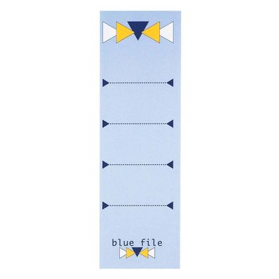 bluefile 10390961 10x Ordneretiketten blue file blau für 8,0 cm Rückenbreite