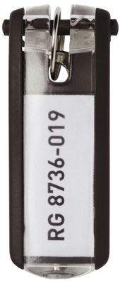 Durable 1957 01 Schlüsselanhänger KEY CLIP - schwarz - Beutel mit 6 Stück