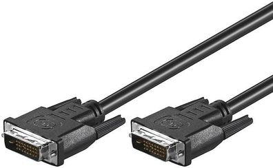 Goobay 93573 DVI-D Full HD Kabel Dual Link, Nickel, 1.8 m, Schwarz - DVI-D-Stecker...