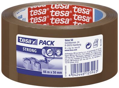 Tesa® 57168-00000-05 Packband Strong 5716 - 50 mm x 66 m, braun, PP