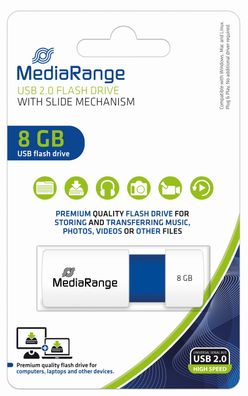 MediaRange MR971 USB-Speicherstick blau 8GB