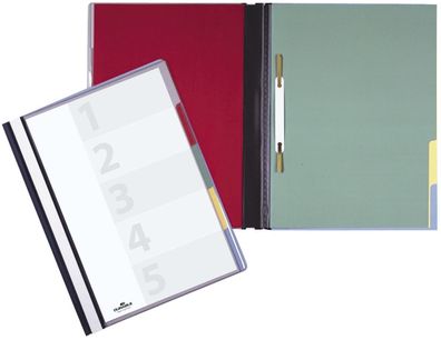 Durable 255706 Organisationshefter Divisoflex® - 5faches farbiges Register, A4, blau
