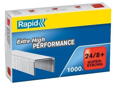 Rapid 24858500 Heftklammern 24/8 + mm Super Strong, verzinkt, 1000 Stück