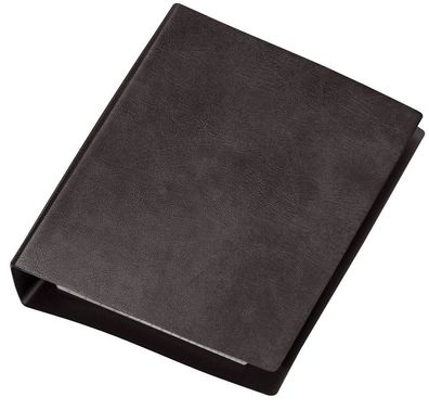 Veloflex® 1164280 Taschenringbuch Special, schwarz, DIN A6, Ledernarbung, 4-Rund-R...