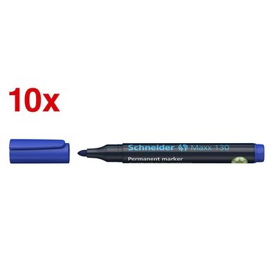 Schneider SN113003 10x Maxx 130 Permanentmarker blau 1,0 - 3,0 mm