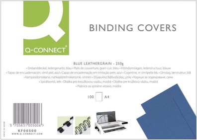 Q-Connect® KF00500 Kartondeckel, 250g/ qm, blau, 100 Stück