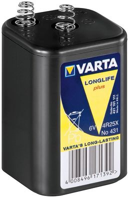 Varta 48089 Longlife 4R25X (431) Zinkchlorid Batterie 6 V