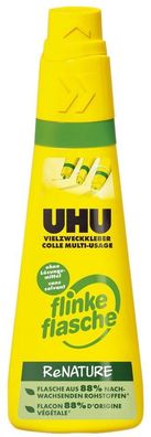 3x UHU® 46370 Vielzweckkleber flinke flasche ReNATURE ohne Lösungsmittel 100 g