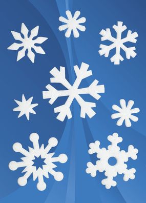 HERMA Weihnachts-Sticker MAGIC Filz "Eiskristalle", weiá
