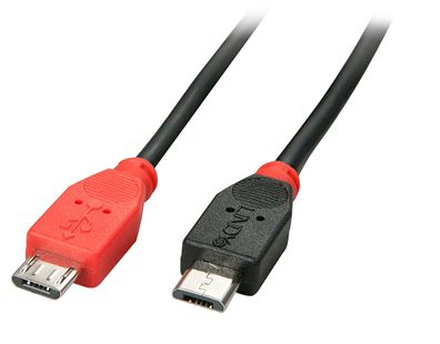 Lindy 31759 USB 2 Kabel Micro-B / Micro-B OTG, 1m Micro-B St Micro-B