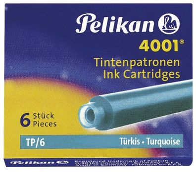 Pelikan® 301705 Tintenpatrone 4001® TP/6 türkis 6 Patronen(T)