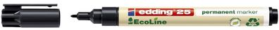 Edding 4-25001 25 Permanentmarker EcoLine - nachfüllbar, 1 - 5 mm, schwarz