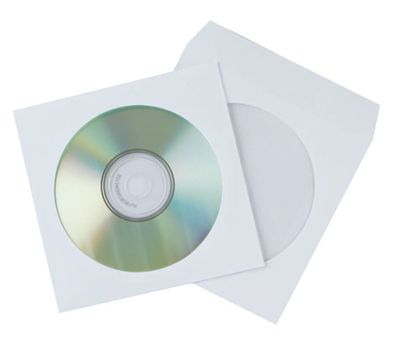 Q-Connect® KF02206 CD-Papierhüllen - weiß