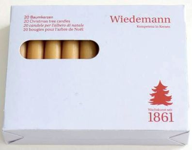 Wiedemann 580801.002 Christbaumkerze - natur, 20 Stück
