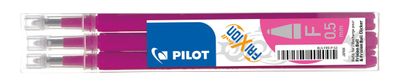 Pilot BLS-FR5S3-P Tintenrollermine für FriXion Clicker - 0,3 mm, pink, 3er Set