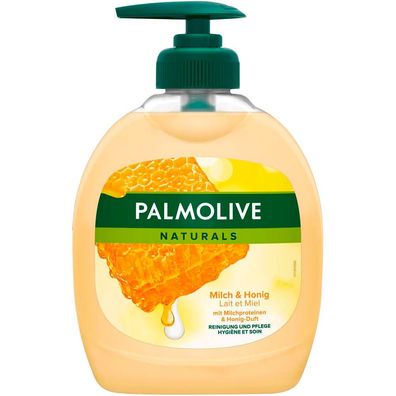 Palmolive 88603 Flüssigseife Naturals Seidig-Zarte Pflege mit Milch & Honig 0,3 l