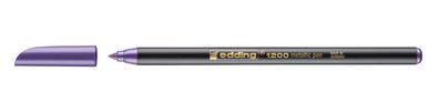 Edding 4-1200078 1200 Fasermaler metallic color pen - 1 - 3 mm, metallic violett