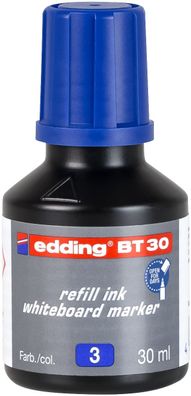 Edding 4-BT30003 BT 30 Nachfülltusche - für Boardmarker, 30 ml, blau