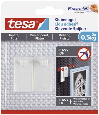 Tesa 77772-00000 1x2 Tesa Klebenagel für Tapeten und Putz (0,5 kg)(T)