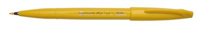 Pentel® SES15C-G Faserschreiber Sign Pen Brush - Pinselspitze, gelb