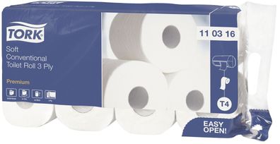 Tork® 110316 Premium Toilettenpapier, extra weich - 3-lagig m. Dekorprägung, hochw...
