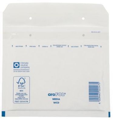 Arofol ® 2FVAF000191 Luftpolstertaschen CD, 180x165 mm, weiß, 10 Stück