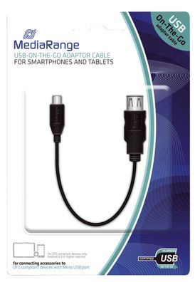 MediaRange MRCS168 USB-Kabel Mikro USB 2.0 schwarz